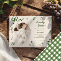 手描き地元で育った農場1st誕生日の写真