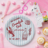 手描き夏のシーフードクロウフィッシュ沸騰パーティー ペーパープレート (パーティー)