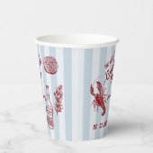 手描き夏のシーフードクロウフィッシュ沸騰パーティー 紙コップ (右)