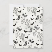 手描き女性のカーボーイハウディパーティー 招待状 (裏面)