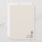 手描き女性のカーボーイ国ブライダルシャワー 招待状 (裏面)