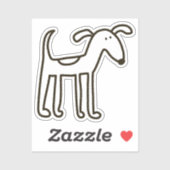 手描き子犬カスタム切りビニールのシール シール (シート)