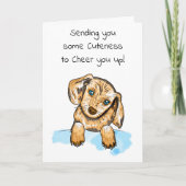 手描き子犬 | 応援アップ カード (正面)