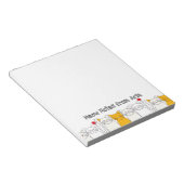 手描き子猫モダン猫名前をカスタムする ノートパッド (アングル)