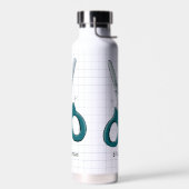 手描き学校用品はさみ ウォーターボトル (左面)