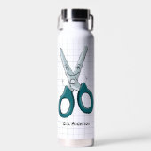 手描き学校用品はさみ ウォーターボトル (正面)