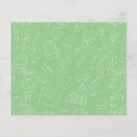 手描き学校用品パターン (裏面)