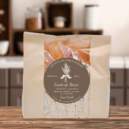 手描き小麦ソース生地パンベーキング成分 ラウンドシール