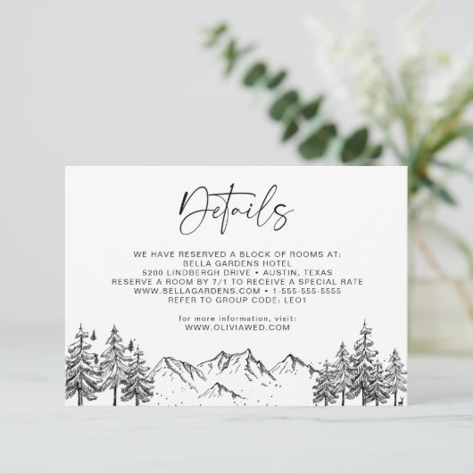 手描き山林詳細 エンクロージャーカード (スタンド正面)