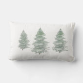 手描き常緑樹装飾用クッション ランバークッション (裏面)