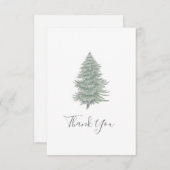 手描き常緑樹2 サンキューカード (正面/裏面)