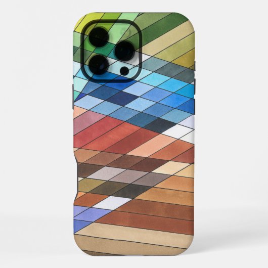 手描き幾何学アブストラクト柄 iPhoneケース (裏面)