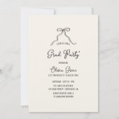 手描き弓アーチ写真卒業 招待状 (裏面)