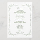 手描き弓グリーン結婚のメニュー メニュー (正面)