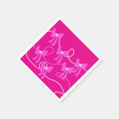 手描き弓ピンクイエロー愛好家 スタンダードカクテルナプキン (角)