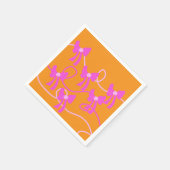 手描き弓ピンクイエロー愛好家 スタンダードカクテルナプキン (角)