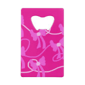 手描き弓ピンク愛好家 クレジットカード栓抜き (裏面)