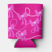 手描き弓ピンク愛好家 缶クーラー (正面)