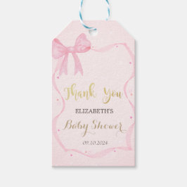 手描き弓フレームエレガントドット ギフトタグ