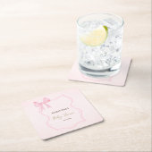 手描き弓フレームエレガントドット スクエアペーパーコースター (インサイチュ)