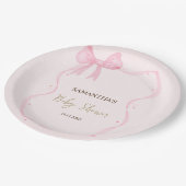 手描き弓フレームエレガントドット ペーパープレート (アングル)