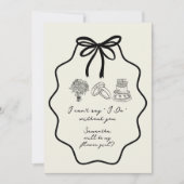 手描き弓フローラフラワーガール提案 招待状 (正面)