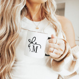 手描き弓モノグラムパーソナライズされた マグカップ