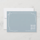 手描き弓&リボンモノグラムクレスト結婚ズ 出欠カード (裏面)