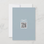 手描き弓&リボンモノグラムクレスト結婚ズ 出欠カード (裏面)