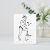 手描き彫刻入り葉書 ポストカード (スタンド正面)