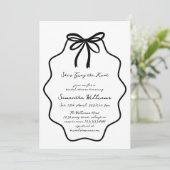手描き彼女は結び目ブライダルシャワー 招待状 (スタンド正面)