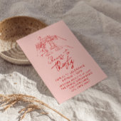 手描き応援330thフォト誕生日 招待状