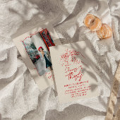 手描き応援330thフォト誕生日 招待状