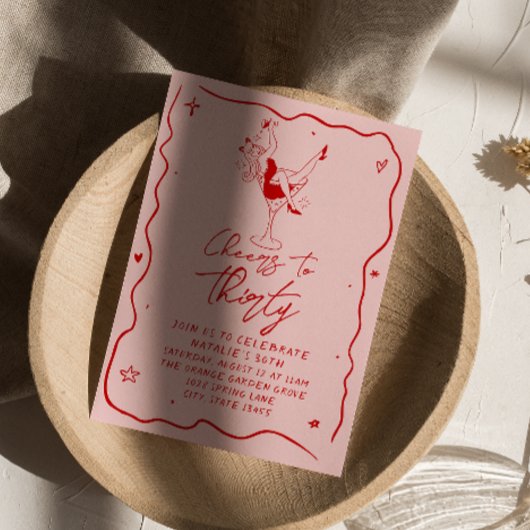 手描き応援330thフォト誕生日 招待状