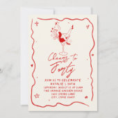 手描き応援440thフォト誕生日 招待状 (正面)