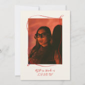 手描き応援440thフォト誕生日 招待状 (裏面)