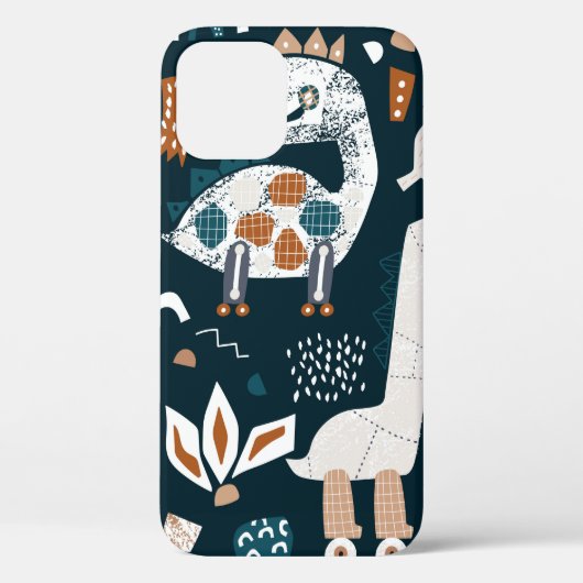 手描き恐竜の子どもじみた継ぎ目のない模様 Case-Mate iPhoneケース (裏面)
