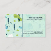 手描き恐竜の模様 名刺 (裏面)