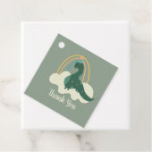 手描き恐竜レインボーバースデーパーティーグリーン フェイバータグ (インサイチュ)