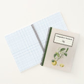 手描き成長レモン組成パーソナライズされた物 ノートブック (内部)