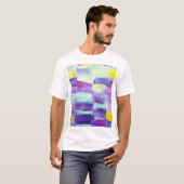 手描き抽象アートの背景 Tシャツ (正面フル)