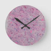 手描き抽象壁時計 ラウンド壁時計 (正面)