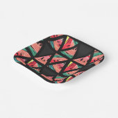 手描き抽象芸術スイカ模様 ペーパープレート (傾斜あり)