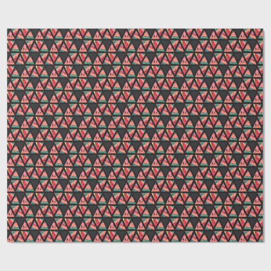 手描き抽象芸術スイカ模様 ラッピングペーパー (フラット)