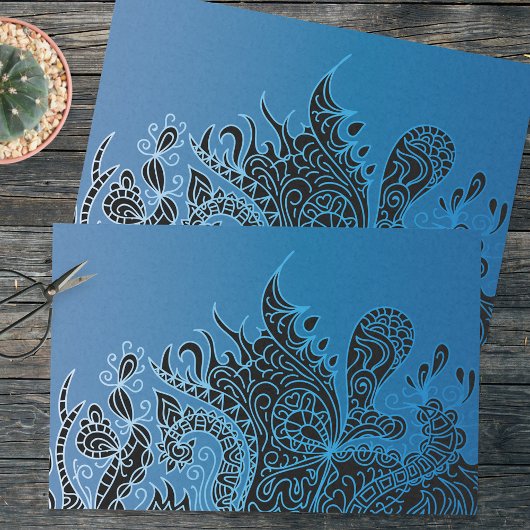 手描き抽象芸術トライバルヒッパイドールボヘミア 薄葉紙