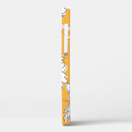 手描き抽象芸術庭花。輪郭描画 Case-Mate iPhoneケース (裏面 / 左)