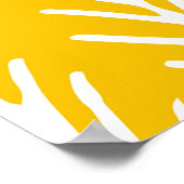 手描き抽象芸術花柄 ポスター (角)