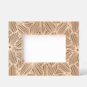 手描き抽象芸術花柄 レーザー彫刻フレーム (正面)