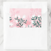 手描き抽象芸術花 長方形シール (バッグ)