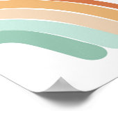 手描き抽象芸術虹のシームレスなパターン ポスター (角)